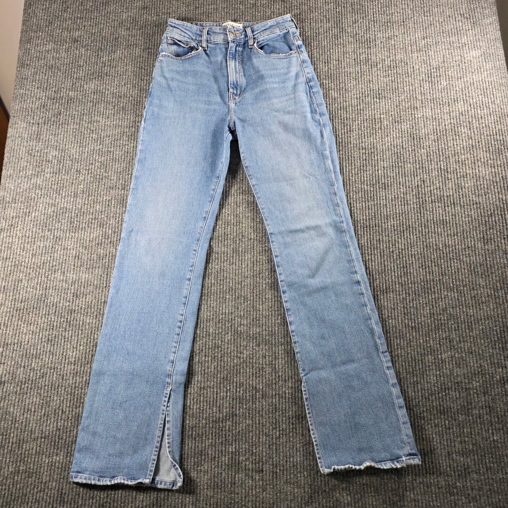 Derek Lam 10 Crosby Light Wash High Rise Side Slit Straight Leg Jeans Size 26